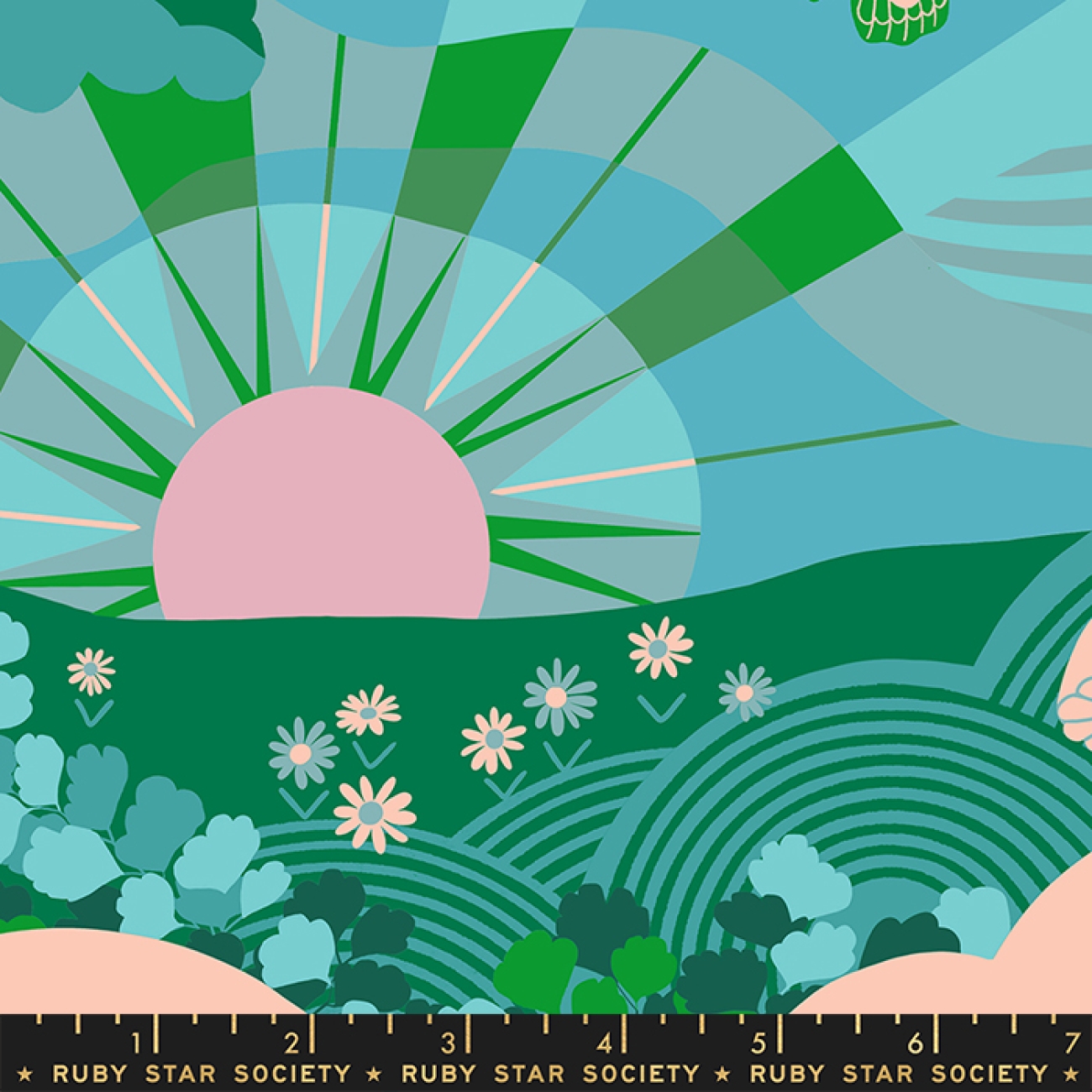 Patchwork Baumwolle - Ruby Star Society - Melody Miller - Rise and Shine - Hello Sunshine Landscape Scenery Large Scale